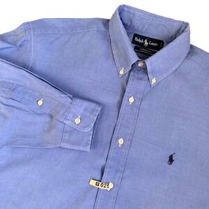 Ralph Lauren‎ Mens Yarmouth Oxford Button Down Dress Shirt Pony Logo 16-34/35